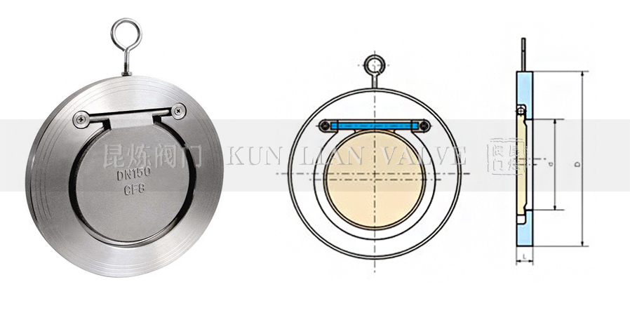 H74W對(duì)夾單瓣旋啟式止回閥結(jié)構(gòu)圖- 上海昆煉閥門制造有限公司 H74W對(duì)夾單瓣旋啟式止回閥結(jié)構(gòu)圖- 上海昆煉閥門制造有限公司