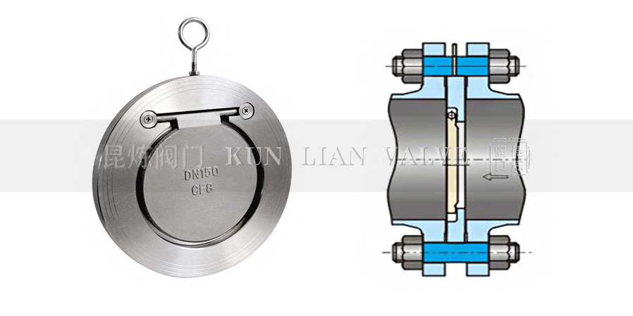 H74W對(duì)夾單瓣旋啟式止回閥安裝示意圖- 上海昆煉閥門制造有限公司 H74W對(duì)夾單瓣旋啟式止回閥安裝示意圖- 上海昆煉閥門制造有限公司